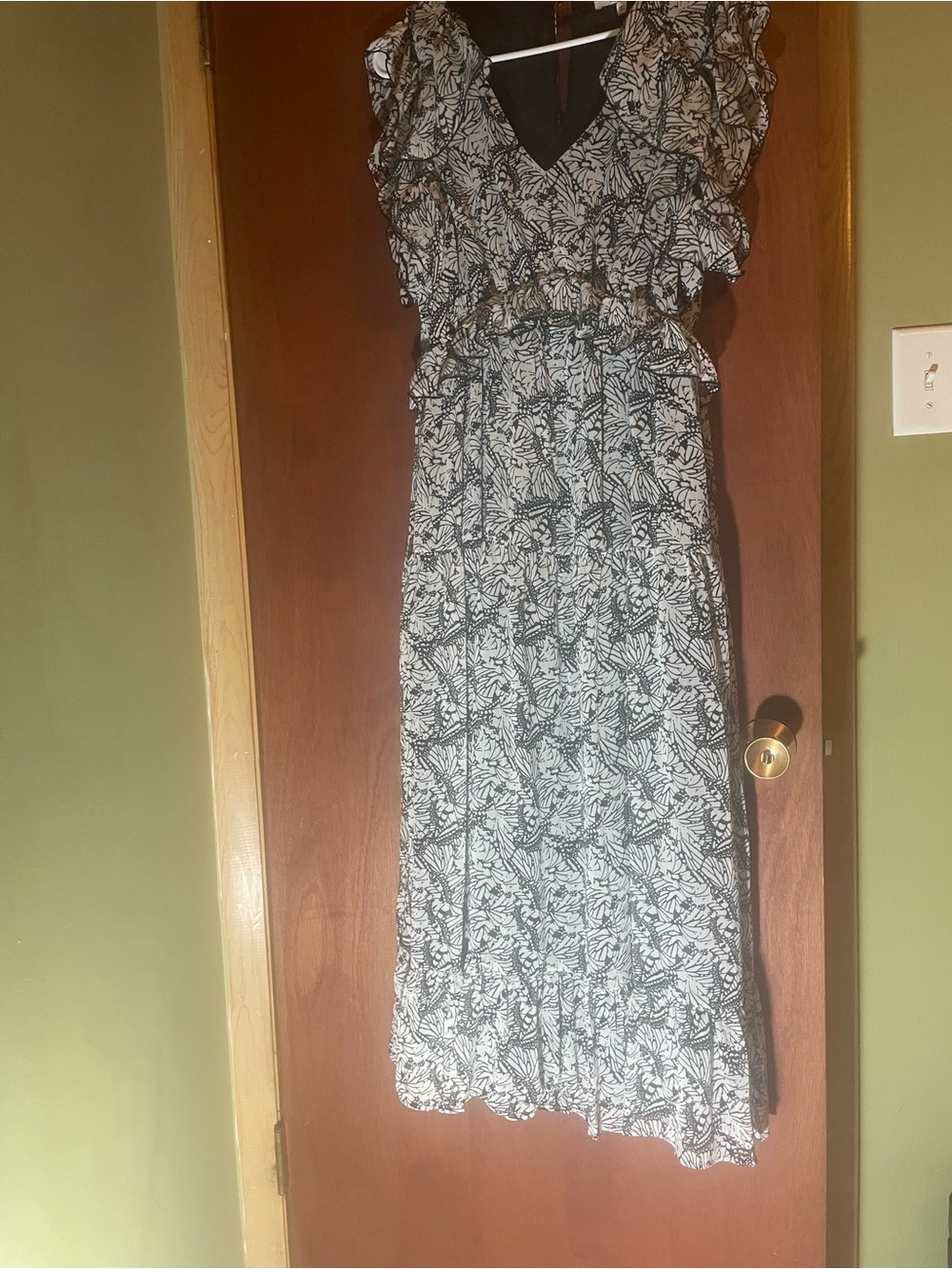 Robert Rodriguez Black and White Printed Dress